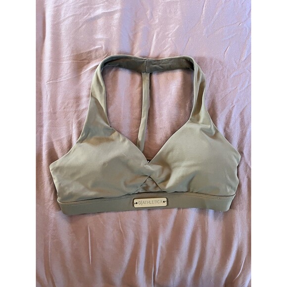 G Athletica T Back Sports Bra Athletic Bra Womens Small Sage Green - Picture 1 of 4